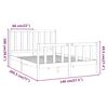 vidaXL Bed Frame without Mattress 140x200 cm Solid Wood Pine