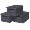 Curver Style Storage Boxes with Lid 3 pcs Size M Anthracite