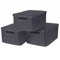 Curver Style Storage Boxes with Lid 3 pcs Size M Anthracite