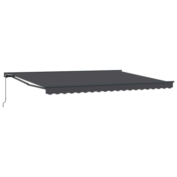 vidaXL Awning Frame Anthracite 450 x 300 cm Polyester with PU coating