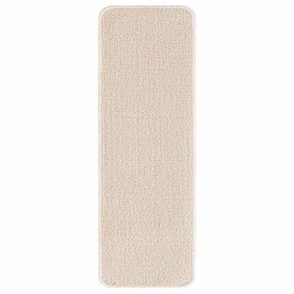 vidaXL Anti-slip Stair Mats Latex backing 15 pcs Cream 60 x 25 cm PP