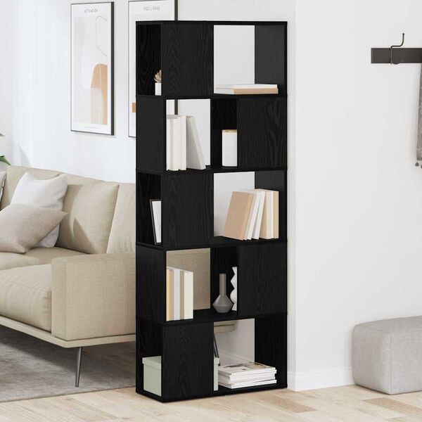 vidaXL TV Cabinet Set Black 60 x 24 x 156 cm Engineered Wood