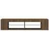 vidaXL TV Cabinet with LED Lights Brown Oak 135x39x30 cm