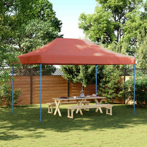 vidaXL Party Tent Terracotta with Blue Frame Oxford Fabric