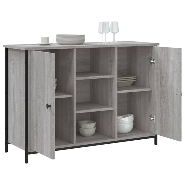 vidaXL Sideboard Grey Sonoma 100x35x70 cm Engineered Wood