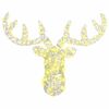 vidaXL Reindeer Head with 140 LEDs Warm white 60 cm Acrylic