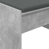vidaXL Hall Bench with Cushion Concrete Grey 63 x 38 x 40 cm