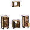 vidaXL Bathroom Furniture Set with Door 4 pcs Brown Solid Reclaim Wood