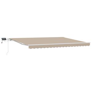 vidaXL Retractable Awning Beige 450 x 350 cm Fabric and Aluminium