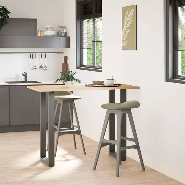 vidaXL Bar Table Legs U-Shaped 2 pcs Anthracite 40x(100-101) cm Steel