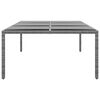 vidaXL Garden Table 200x150x75 cm Tempered Glass and Poly Rattan Grey