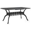 vidaXL Garden Table | Black | Cast Aluminium | Large | Durable | Garden Table
