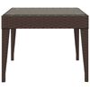 vidaXL Side Table Brown 50x50x38 cm Poly Rattan and Tempered Glass