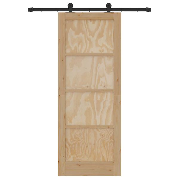 vidaXL Sliding Door ORKDAL Brown 78 x 202 cm Solid Pine Wood
