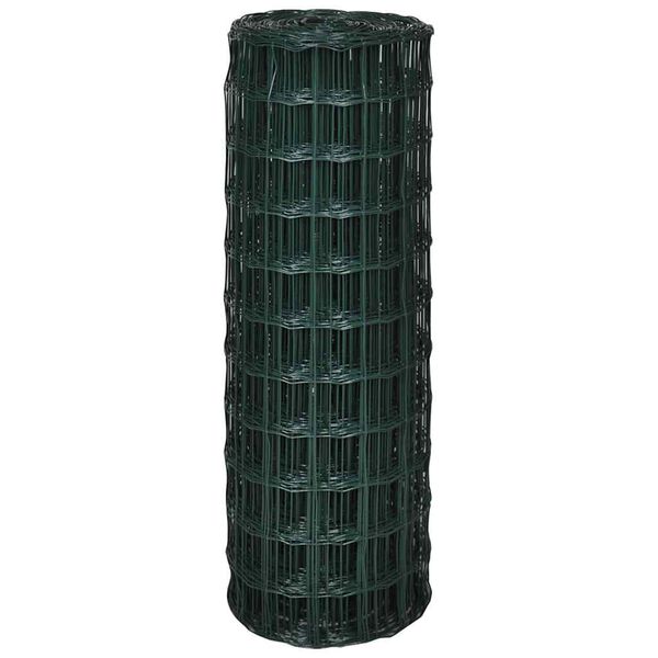 vidaXL Euro Fence Steel 10x1.0 m Green