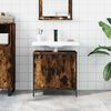 vidaXL Bathroom Sink Cabinet Smoked Oak 60x30x60 cm Engineered Wood