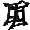 vidaXL Coffee Table Leg | Set of 2 | Black | Solid cast iron | Medium
