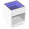 vidaXL Bedside Table with Infinity LED White 40x40x50 cm