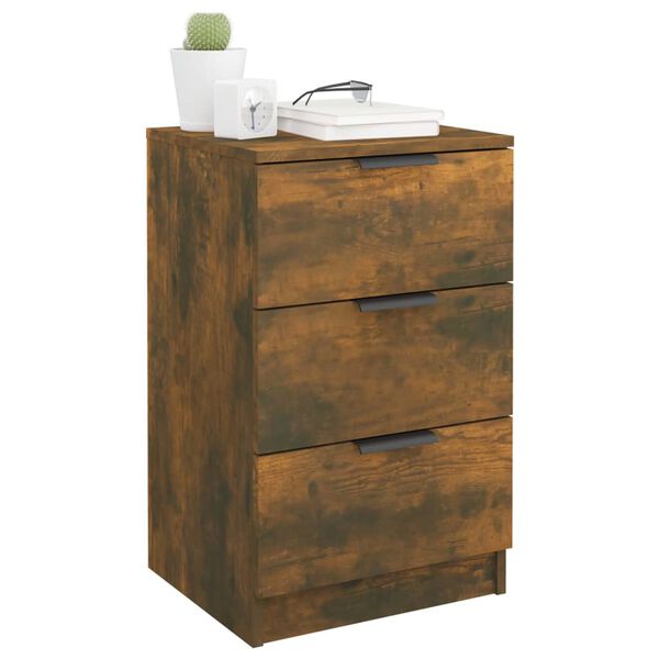 vidaXL Bedside Cabinets 2 pcs Smoked Oak 40x36x65 cm