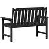 vidaXL Garden Bench with Cushion Black 120 x 59 x 88cm HDPE