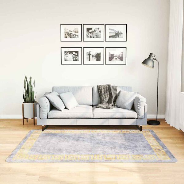 vidaXL Rug Washable 120x180 cm Grey