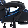 vidaXL Racing Chair with Footrest Blue and Black Faux Leather