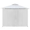 vidaXL Gazebo with Curtains 600x298x270 cm White 180g/m²