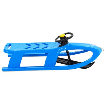 vidaXL Sledge with Wheel Blue 102.5x40x23 cm Polypropylene