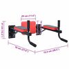 VidaXL Dip Station Black and Red 72.5 x 70 x 31 cm Powder-coated steel
