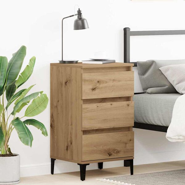vidaXL Bedside Cabinet Artisan Oak 45 x 35 x 44 cm Engineered Wood