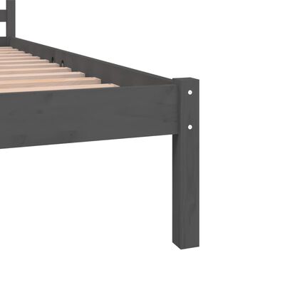 vidaXL Day Bed Solid Wood Pine 140x190 cm Grey