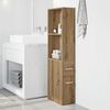 vidaXL Narrow Bathroom Cupboard with Wheels Artisian Oak Engineered Wood