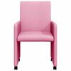 vidaXL Dining Chairs with Wheels 2 pcs Pink 57 x 66 x 94 cm Fabric