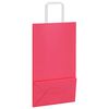 vidaXL Paper Bags 250 pcs with Handles Pink 21x11x36 cm