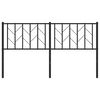 vidaXL Metal Replace Headboard Black 150 cm
