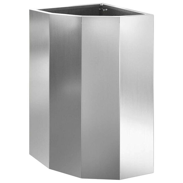vidaXL Corner Planter Silver 30 x 30 x 50 cm Galvanised steel