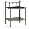 vidaXL Bedside Cabinets 2 pcs Grey and Black Metal and Glass