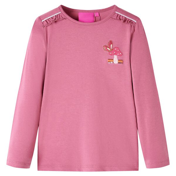 Kids' T-shirt with Long Sleeves Raspberry 116