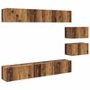 vidaXL TV Cabinet Set 8 pcs Old Wood Engineered Wood