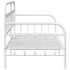 vidaXL Daybed Frame with Headboard White 100 x 200 cm Steel