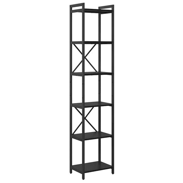 vidaXL Bookshelf Black Oak 40 x 30 x 189.5 cm Engineered Wood