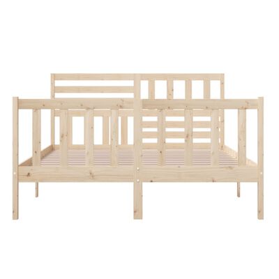 vidaXL Bed Frame 150x200 cm King Size Solid Wood