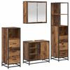vidaXL Bathroom Furniture Set 4 pcs Old Wood Engineered Wood