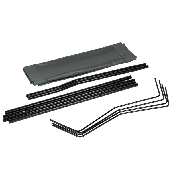 Bo-Camp Folding Camp Bed Steel Grey