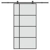 vidaXL Sliding Door with Hardware Set 102,5x205 cm ESG Glass&Aluminium