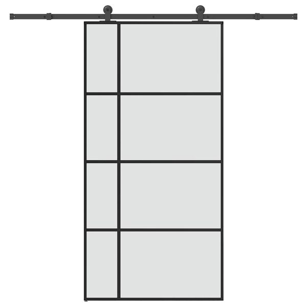 vidaXL Sliding Door with Hardware Set 102,5x205 cm ESG Glass&Aluminium
