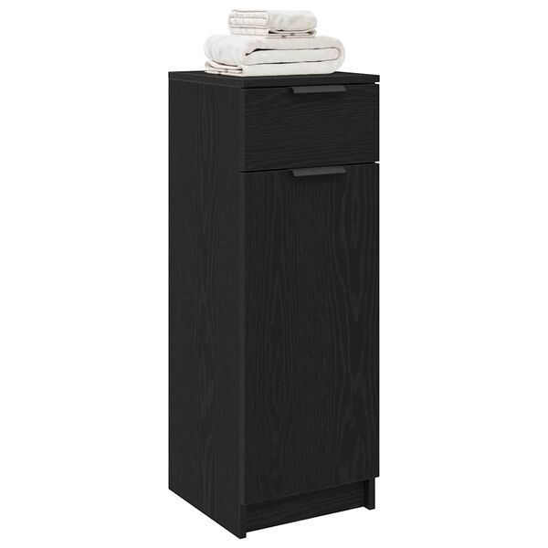 vidaXL Bathroom Cabinet Black oak 32 x 34 x 90 cm Engineered wood
