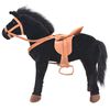 vidaXL Standing Toy Horse Plush Black