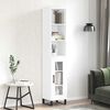 vidaXL Highboard High Gloss White 34.5x34x180 cm Engineered Wood