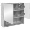 vidaXL Mirror Cabinet Grey Sonoma 59 x 17 x 55 cm Engineered Wood